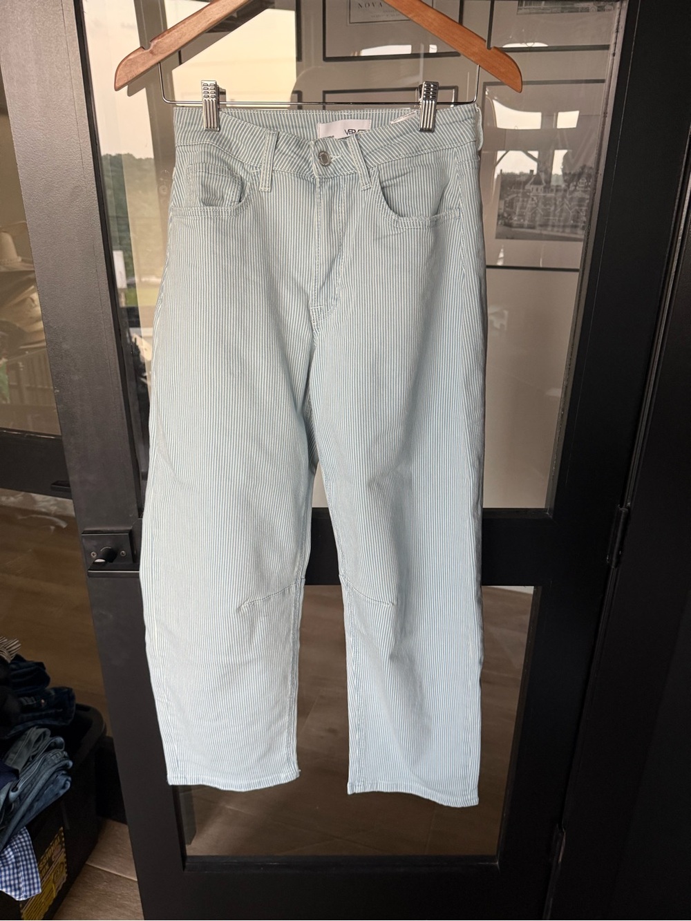 Straight-Leg Jeans in Light Stripe - Women - Picture 5 of 9